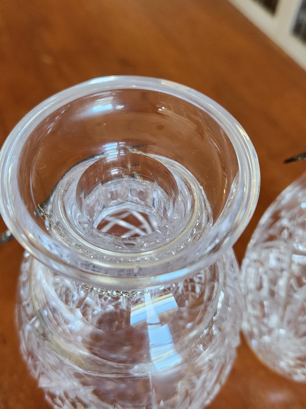 Waterford Crystal Vintage Decanter Set With Silver Plated Tags Bourbon Scotch - Picture 10 of 15